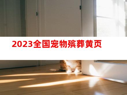 2023全国宠物殡葬黄页